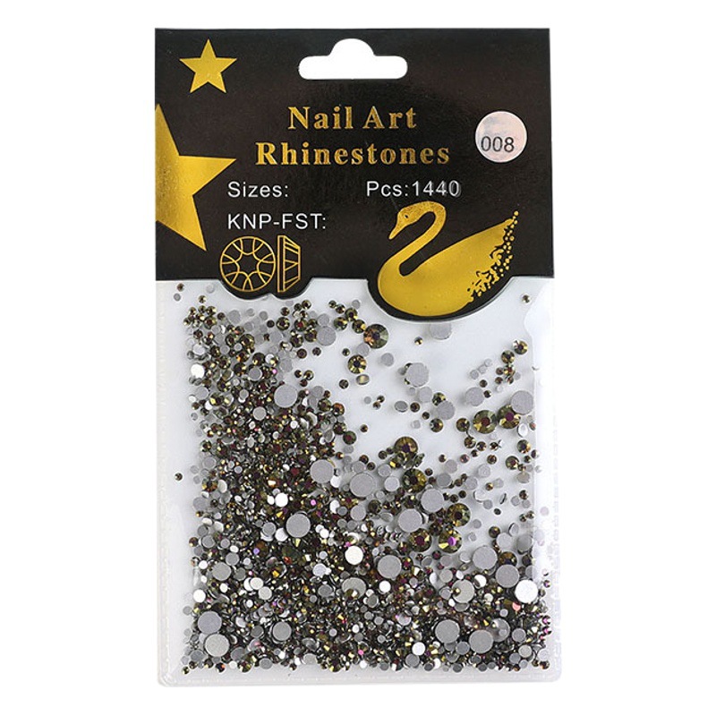 Taladro transparente AB del clavo de cristal plano rhinestone caliente inferior diamante neto popular Super flash tamaño mezclado joyería