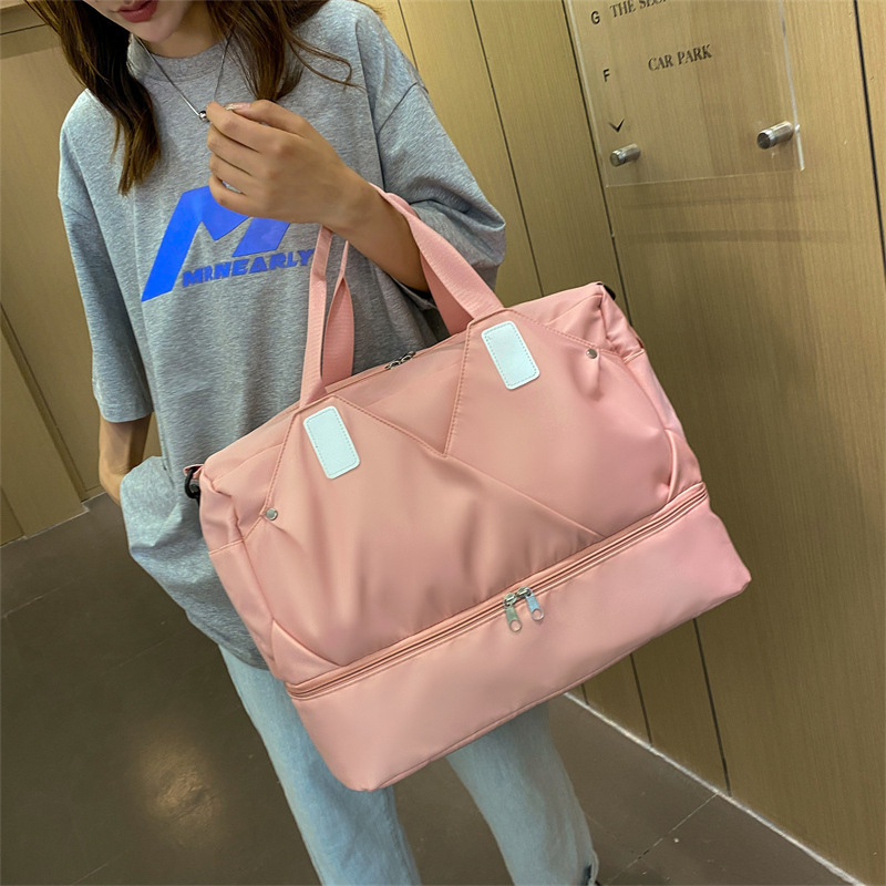Cross-Border Dry and Wet Separation Sports Handbag, Shoulder Bag, Yoga Fitness Bag, Foldable Travel Bag, Leisure Travel