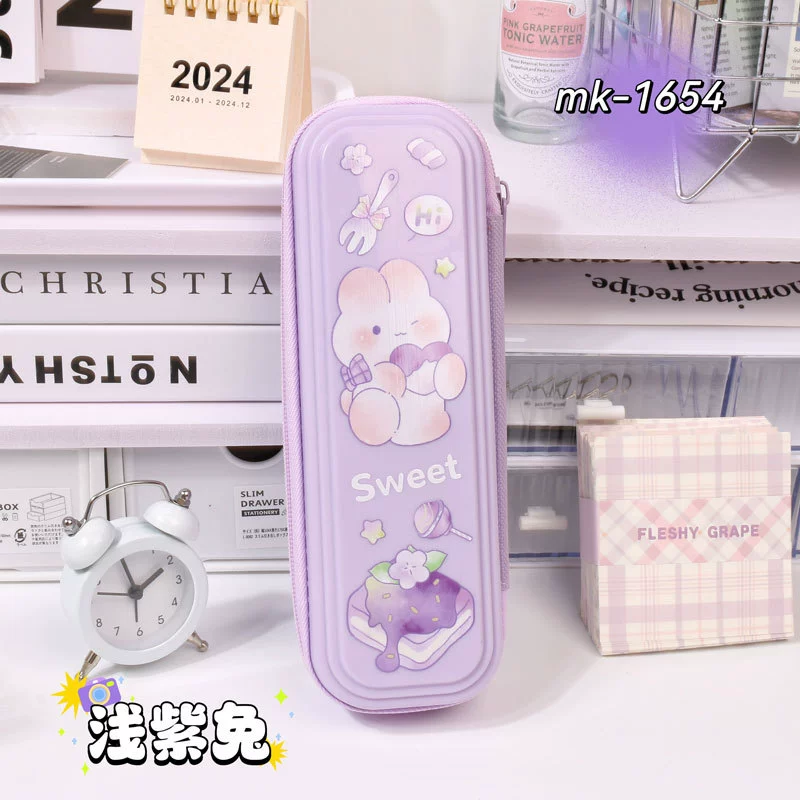 Cartoon capacious cute high quality teaching pencil case for elementary school students, Birthday gift, wholesale