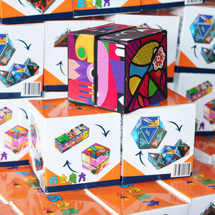 Children's toy cube puzzle geometric polygon 3D cube boxed toy night market 2 yuan department store wholesale
