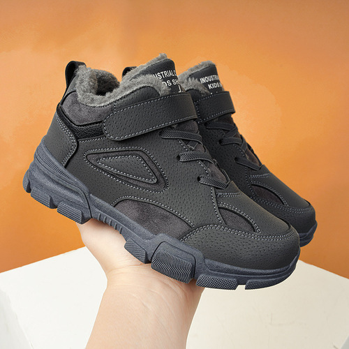 2024 New Children's Cotton Shoes Boys Winter Warm Plus Velvet Boots Baby Thickened Northeast Winter Shoes Snow Boots 13
