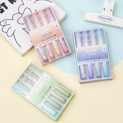 Gradient color highlighter high value color key mark student marker pen eye protection color large capacity highlighter pen