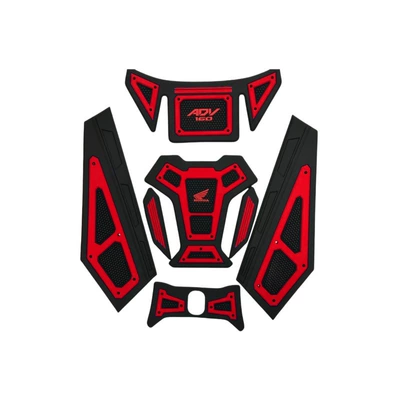 Suitable for 22-24 Honda Adv160 Motorcycle Decorative Stickers, Anti-Scratch Fuel Tank Protection Stickers, Modified Adv160 (Electric vehicle fender) - red