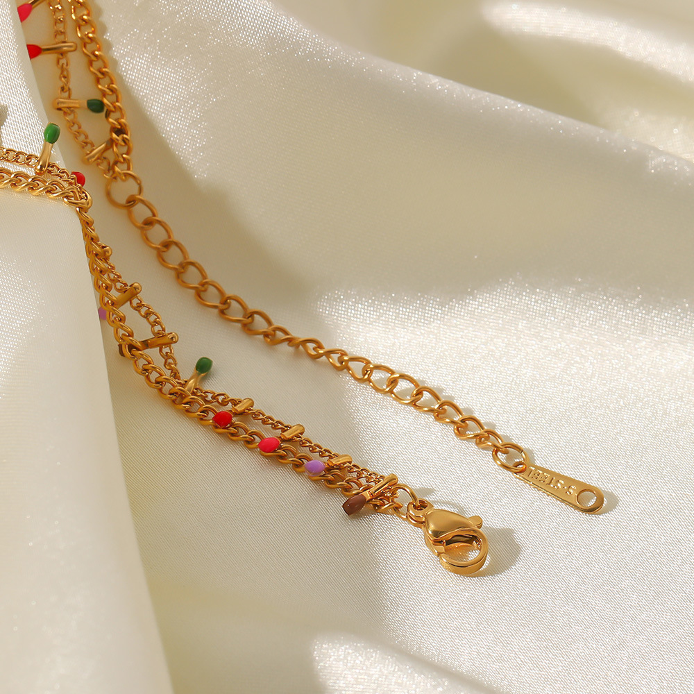 Fashion Geometric Stainless Steel Necklace Plating Stainless Steel Necklaces