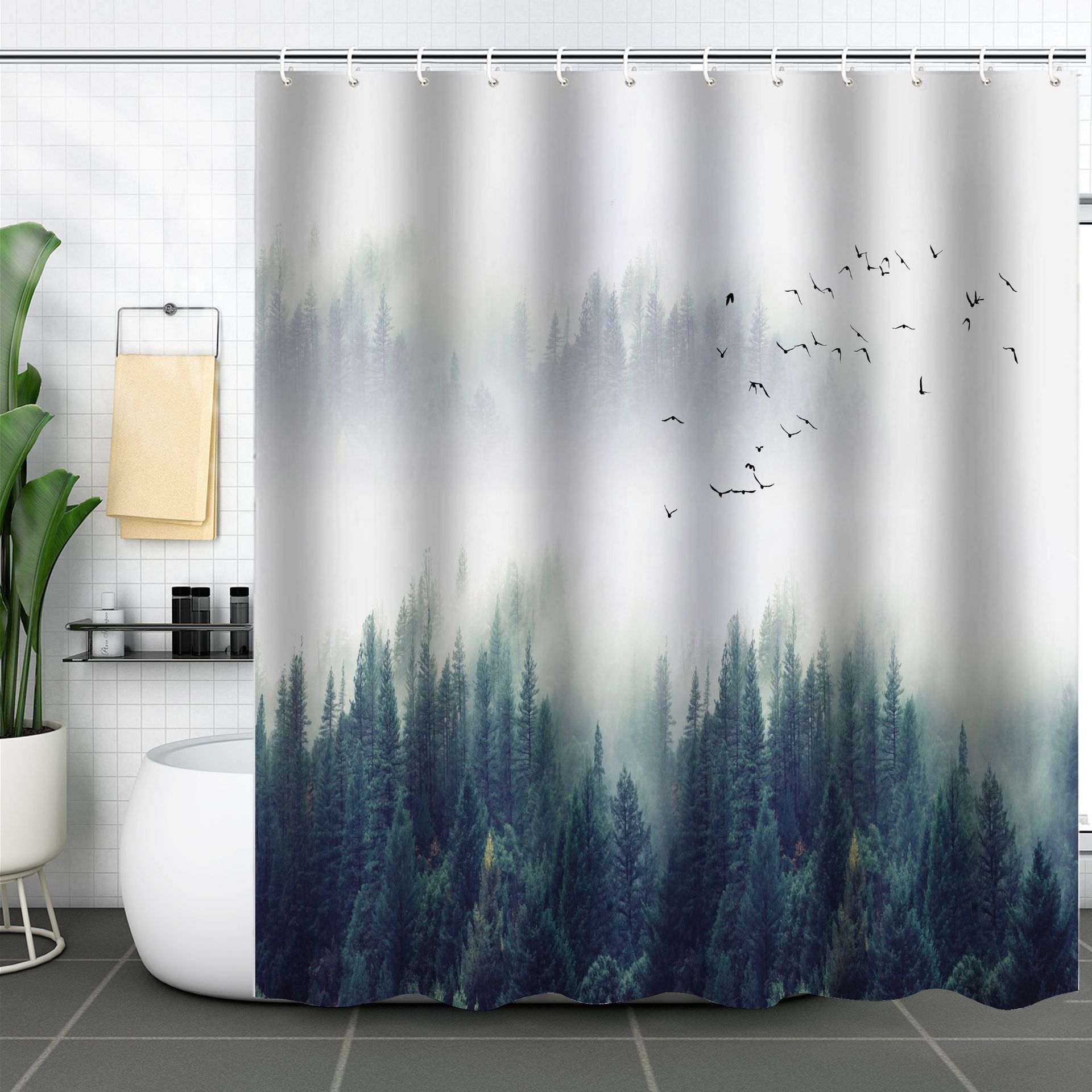 Waterproof curtain, 3D digital printing service, polyester