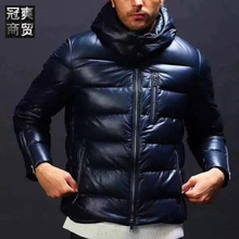 2020新品出口日本訂單男真皮羽絨服可拆卸連帽頭層綿羊皮羽絨皮衣