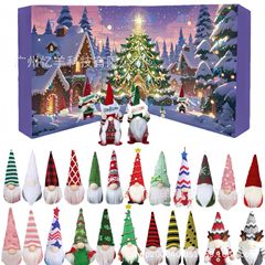跨境爆款2024 Christmas Gnome Advent Calendar圣诞侏儒降临日历