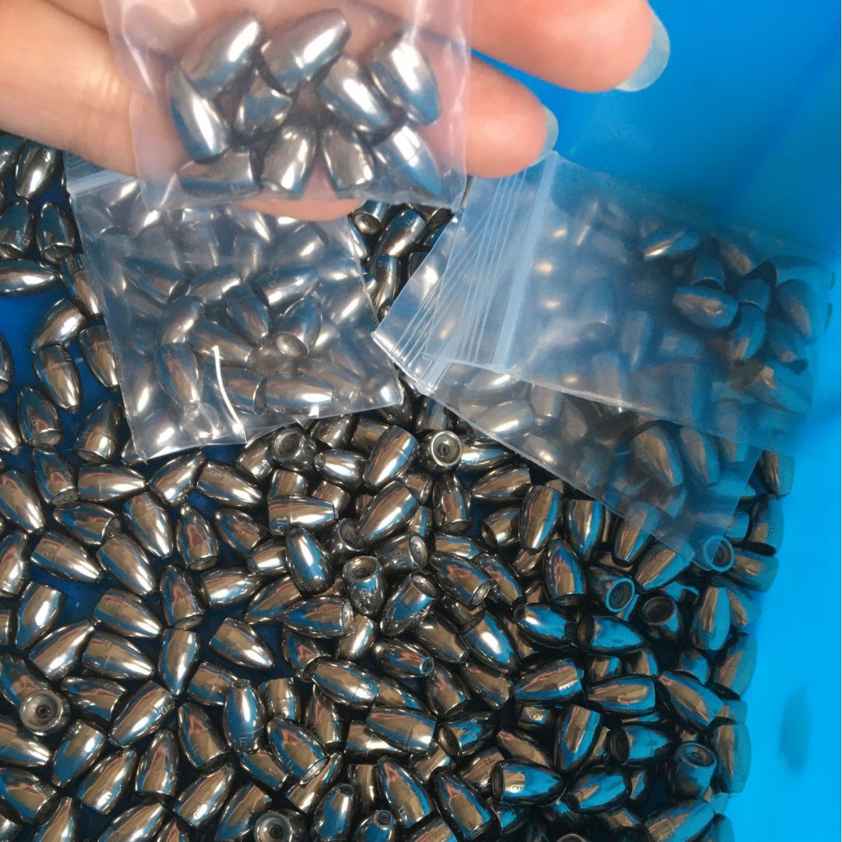 ✅钨钢子弹铅空心穿软管德州钓组腰鼓子弹钨坠 大比重 体积更