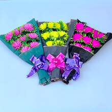 清明节仿真菊花拉花 祭祀扫墓绢花 上坟祭拜用品手捧菊花现货批发