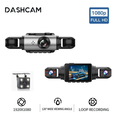 Driving recorder, vision, and 360-degree recording ° - h-3-2inch-four-records