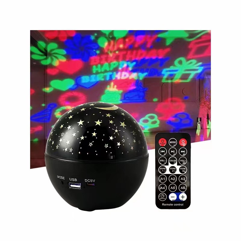 Lámpara proyectora de cielo estrellado con altavoz Bluetooth, luz nocturna romántica y regalo de cumpleaños