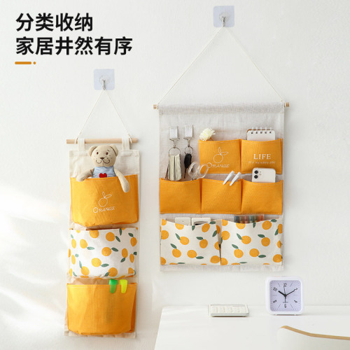 Wall-mounted storage bag, wall hanging door behind the wall shelf organizer hanging bag small cloth bag dorm room
