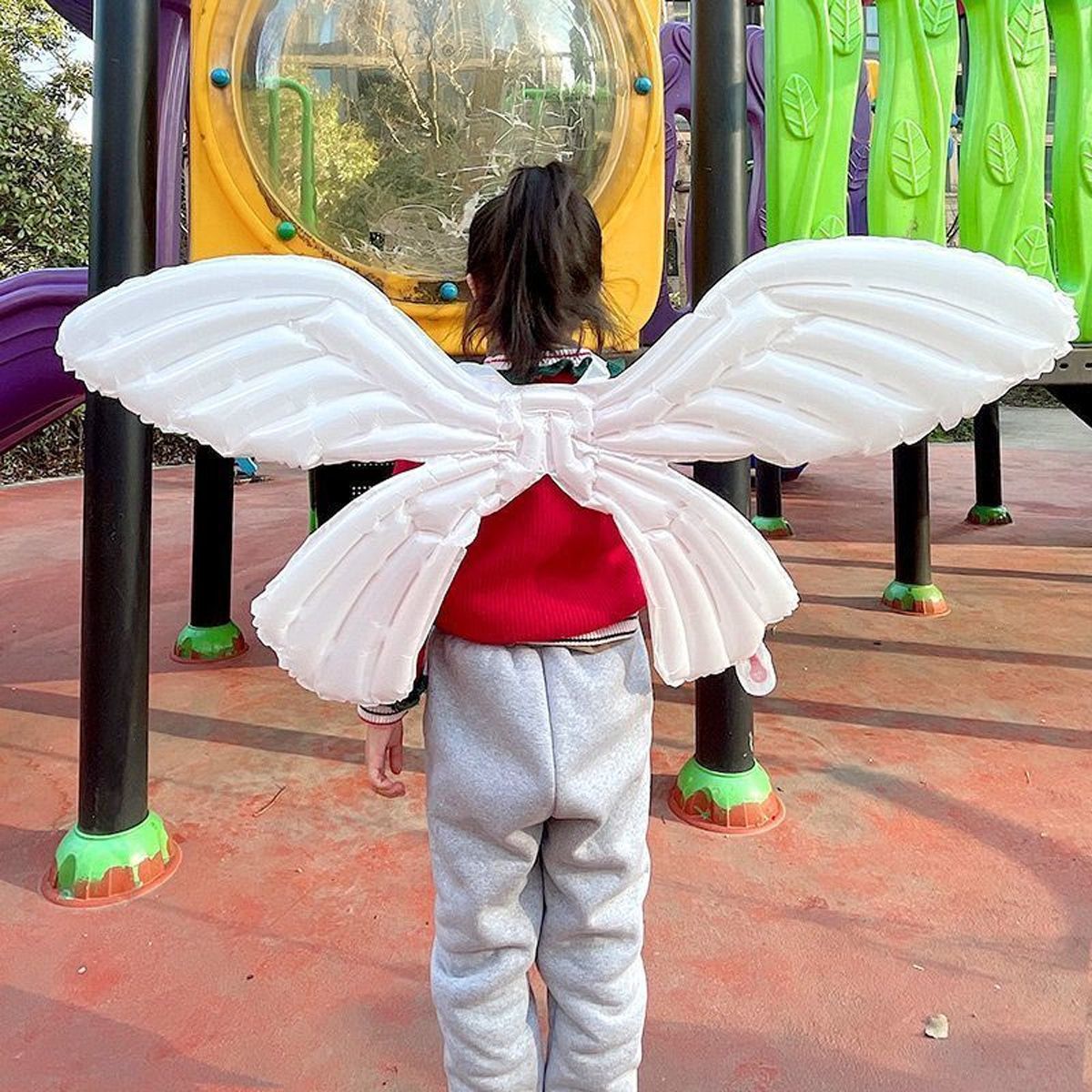 Ángel en línea mariposa alas globo de dibujos animados alas globo actividad temática jardín de infantes decoración extraña globo