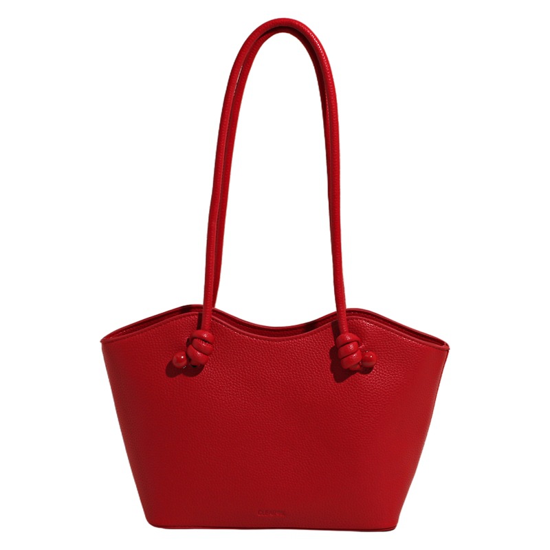 Moda de alta gama, todo fósforo, gran capacidad, bolso Tote de cercanías, mujer 2025 nuevo bolso de hombro de color sólido casual simple