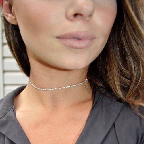Hot-selling European and American-style jewelry: Elegant diamond-studded full-diamond necklace, fashionable and versatile rhinestone claw chain, clavicle necklace for women.