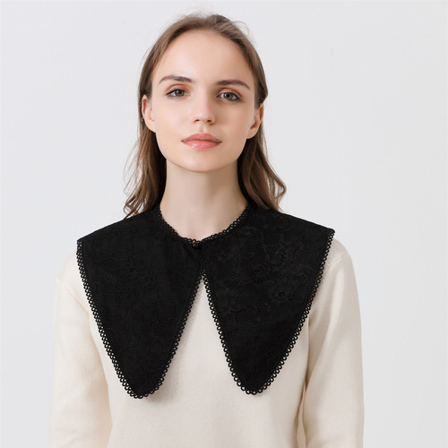 Lace shawl women's cape summer white multi-functional sunscreen with skirt bow tie fake collar