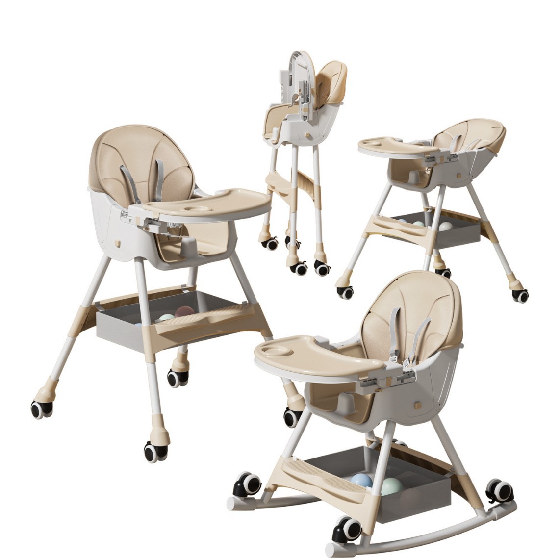 Silla de comedor para bebés, silla plegable multifuncional para bebés, mesa de comedor para bebés portátil, asiento para niños