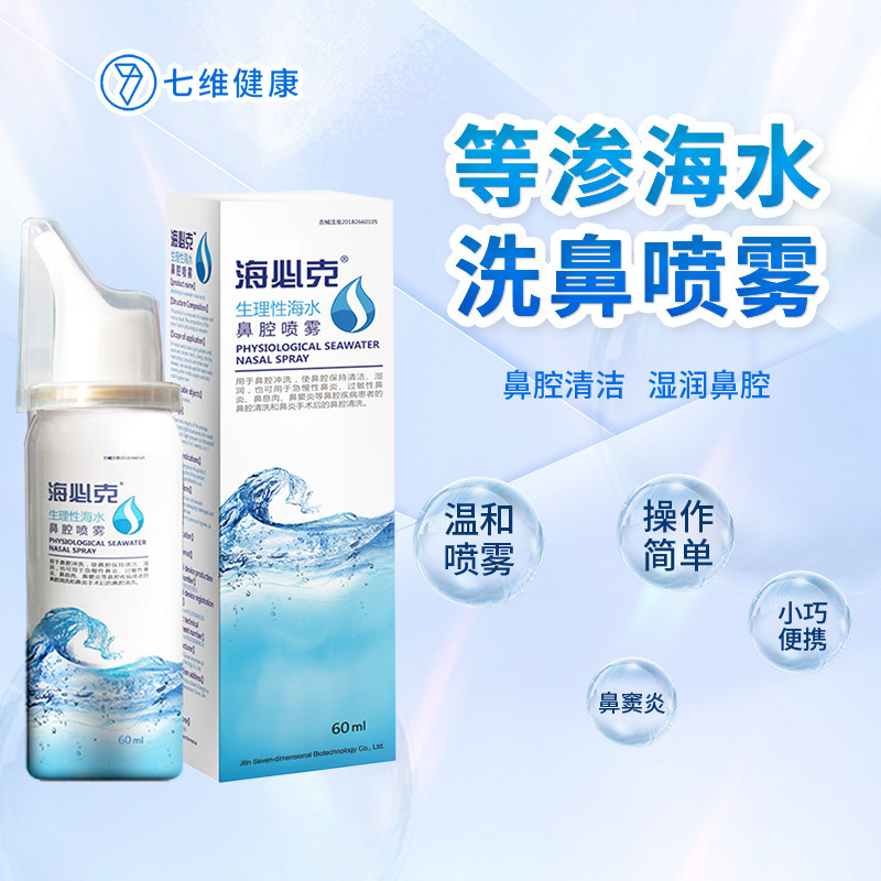 Hypbic Physiological Sea Water Nasal Spray for Acute and Chronic Allergic Rhinitis, Nasal Polyps, Sinusitis, Nasal Cleansing