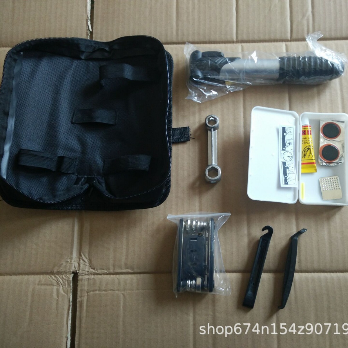 Kit de reparación de bicicletas bomba de reparación de neumáticos llave traje bicicleta de montaña herramienta de combinación