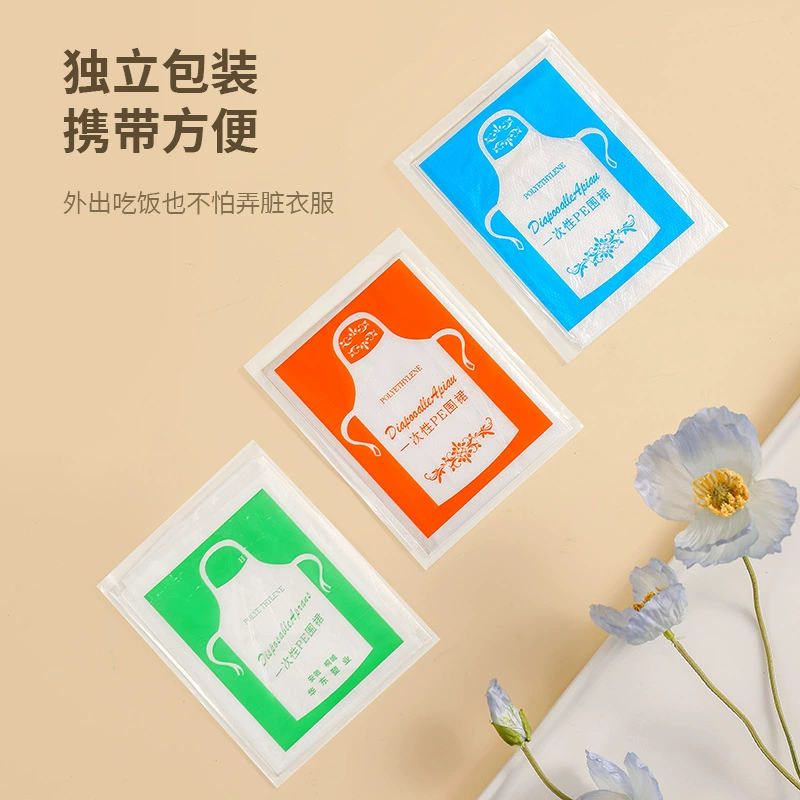 Одноразовый фартук Независимая упаковка пластиковый прозрачный горячий горшок омар кухня кейтеринг для взрослых детей