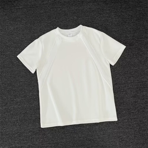 High-quality American straight shoulder T-shirt base space cotton loose short-sleeved summer box stiff half-sleeve men's T-shirt