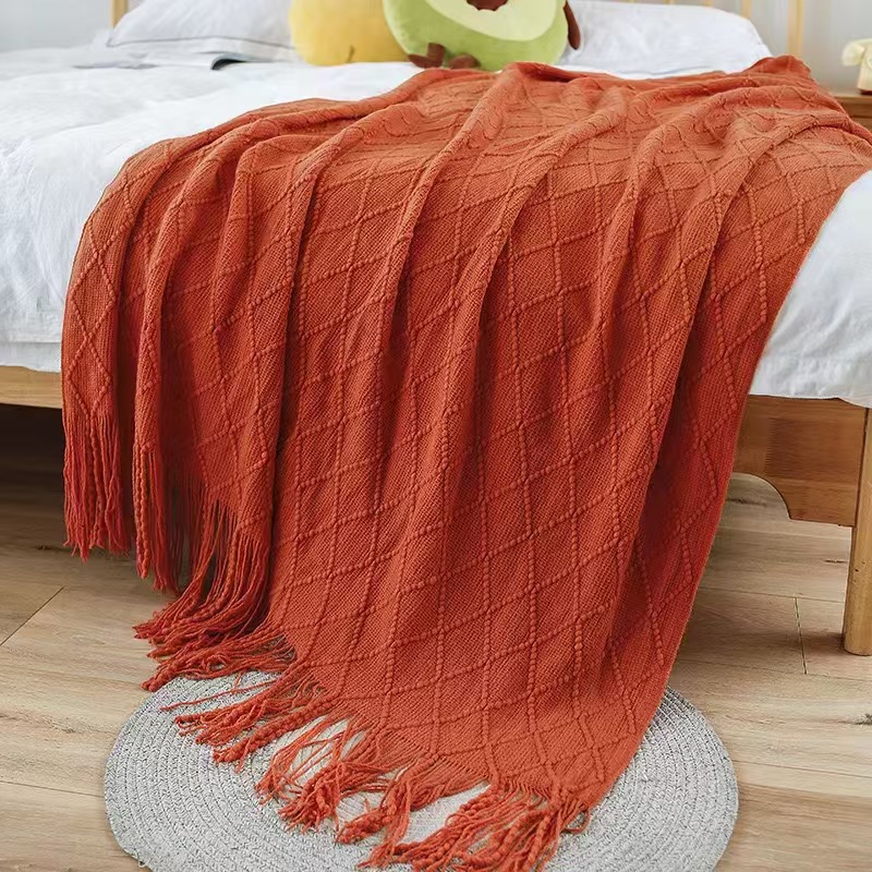 Mantras de diamante de lujo ligero simple invierno grueso cuatro estaciones mantas de oficina general siesta mantas mantas sofá mantas