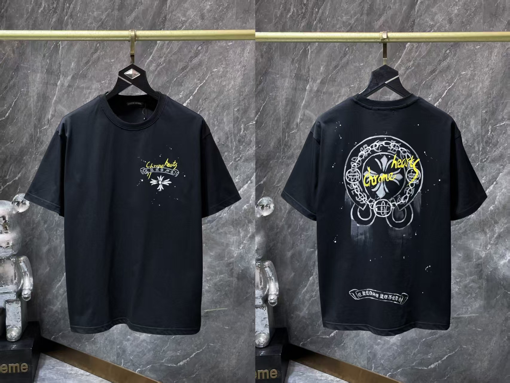 Chrome Heart 24 nuevo Crocodile de verano de moda europea y americana camiseta de manga corta para hombres y mujeres