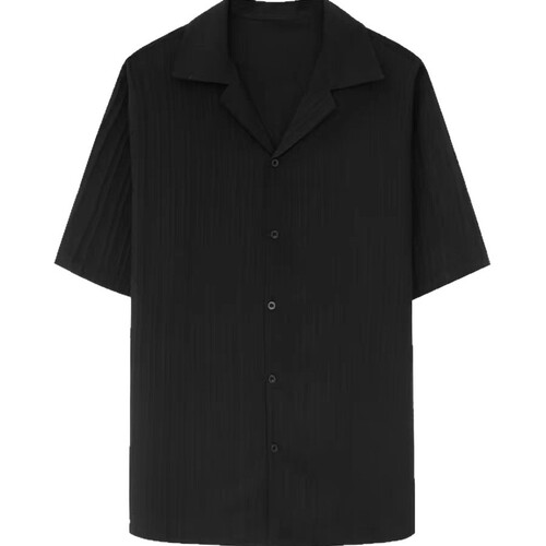 Guinea Pig Texture Collared Shirt Men's Summer New Versatile Casual T-Shirt Half Sleeve Loose Advanced Outerwear
