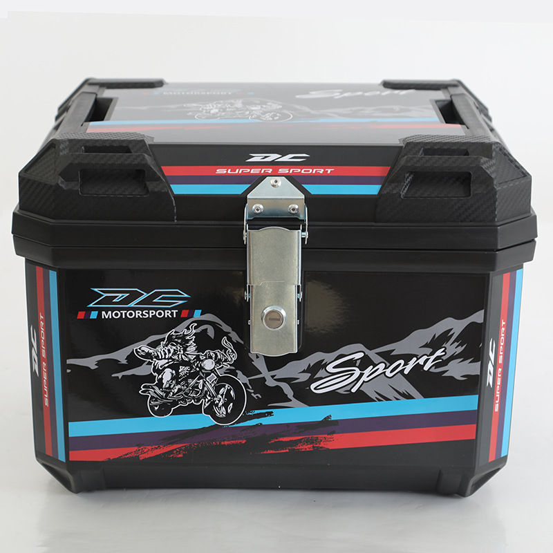 Electric Vehicle Storage Box, Motorcycle Tail Box, Large Capacity, Thickened and Durable, Large Size 47L, Storage for Electric Scooter Trunk
