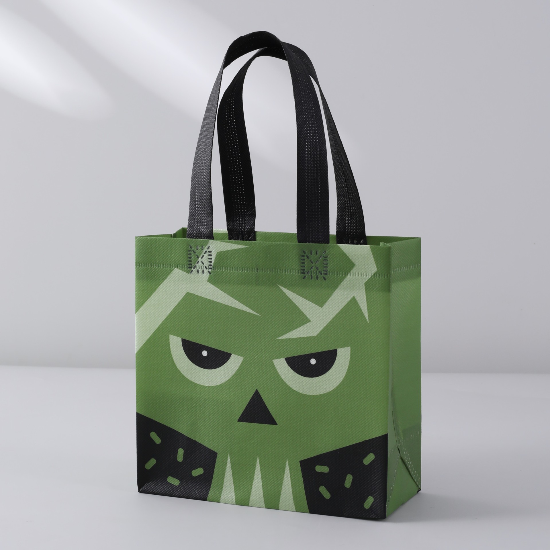 Bolsa de lienzo impresa de Halloween transfronteriza bolsa no tejida bruja calabaza bolsa de mano plegable impresión de gran capacidad