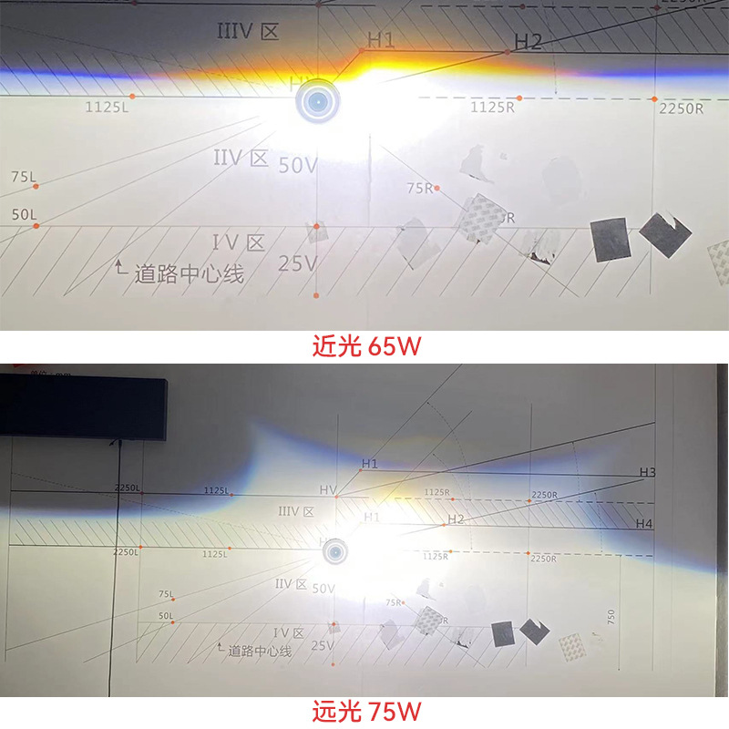 Fábrica popular recomendar nuevo led3.0 lejos y cerca integrado doble lente de luz bajo haz 65W alto 75W modelo universal