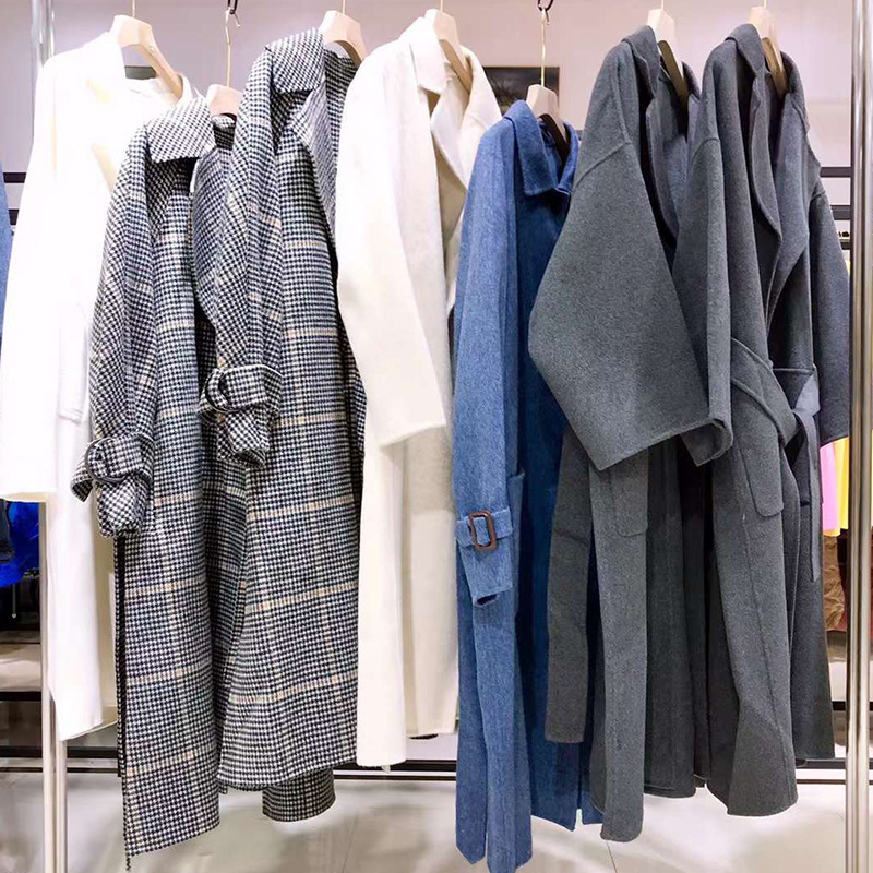 2023Z1Ar Winter Season Cashmere Coat Double-Sided Woolen Jacket Straight Long Slim Fit Commuting Brand Live Sale Product