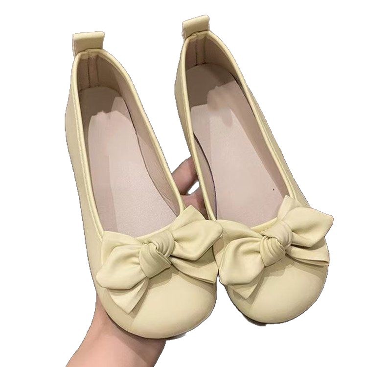 2026 verano nueva moda simple arco zapatos de mujer zapatos de goma plana