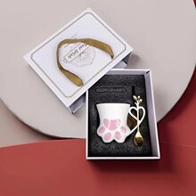 高颜值可爱猫爪杯创意陶瓷马克杯网红治愈系水杯情侣礼品杯子批发