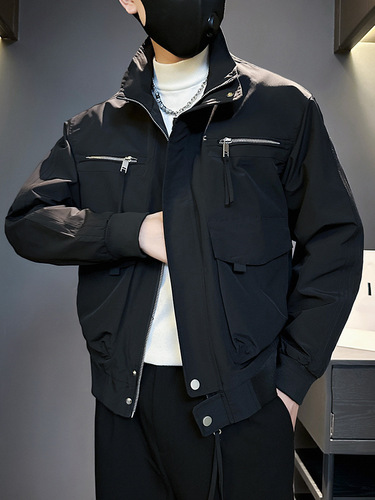 Relaxed Style Workwear Jacket for Men - Spring and Autumn Trendy Casual Cool and Suave Jacket for Men - Autumn Top for Men