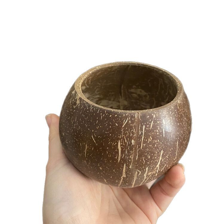ベトナム古いココナッツシェルボウルキャンドルカップ S サイズ 8- 10cm ココナッツウッドボウルアロマセラピークリエイティブ装飾品メーカー卸売|undefined
