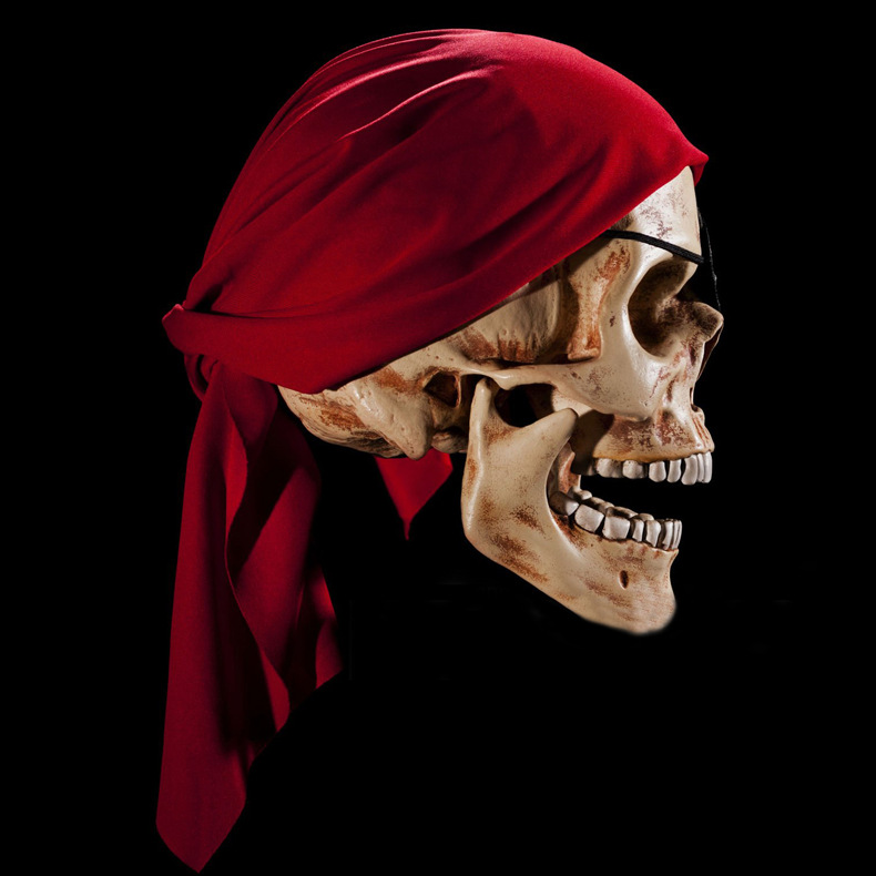 Transfronterizos hijab pirata de Halloween terciopelo de cola larga damas europeas y estadounidenses hijab de Halloween peluquería sombrero hijab