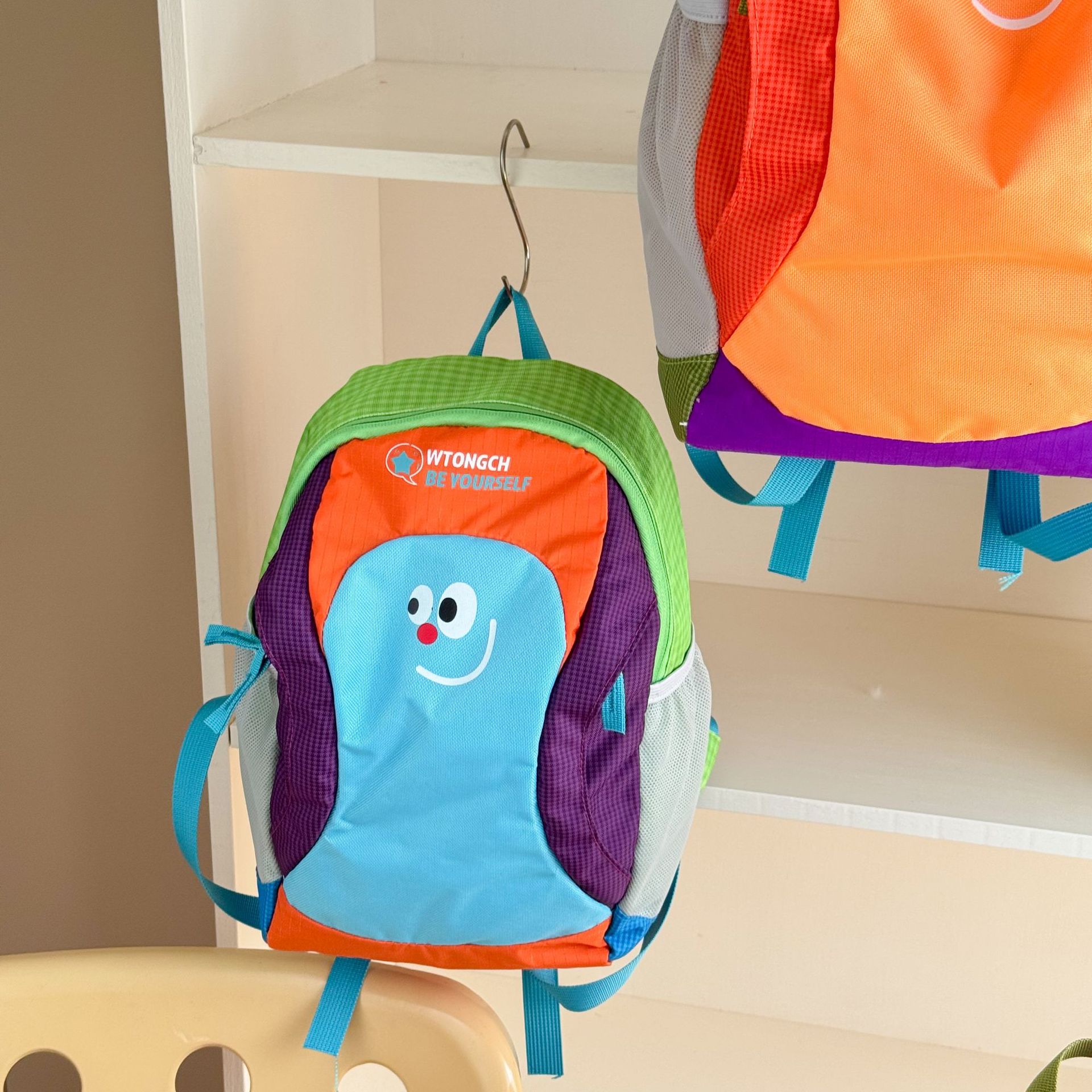 Caricatura encantadora mochila escolar de estilo contraste de color para niños y niñas viajar mochila de viaje de gran capacidad mochila infantil
