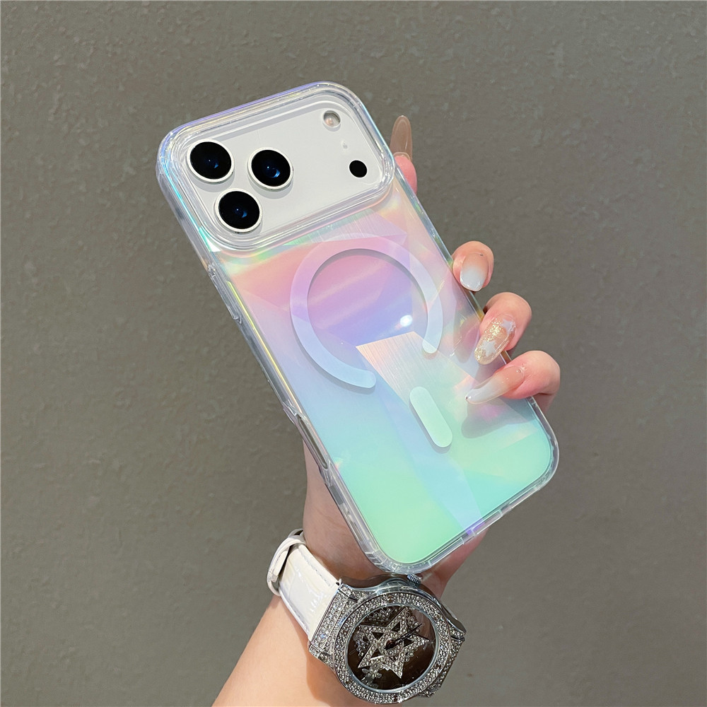 Magnetic Glitter Case For Iphone 17 Pro With Diamond Pattern_voghion.com