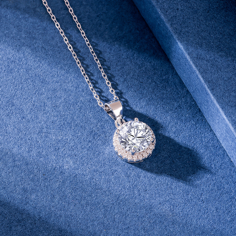 S925 plata esterlina moissanite collar de diamantes para las mujeres 2023 nueva moda verano clavícula cadena lujo nicho diseño colgante