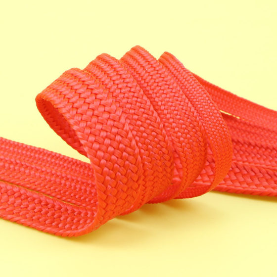 Color 900d polypropylene 17 spindles flat rope 7-15mm flat solid packaging rope gift box rope flat belt rope