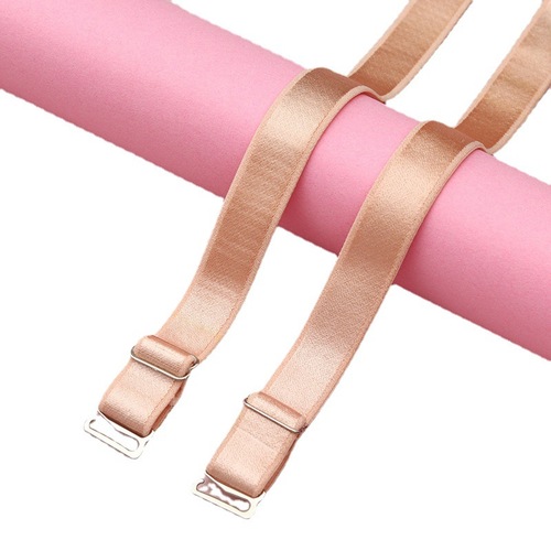 Stainless steel 89 ring cloth strap bra straps adjustable one-line neck straps high elastic candy color underwear elastic back straps