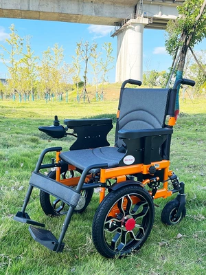 Electric Wheelchair, Intelligent, Fully Automatic, Foldable, Lightweight, Multi-Functional, Off-Road, Large-Wheeled, Four-Wheeled Mobility Scooter for Disabled Elderly People (Qatlanan elektrik velosipedlər) - front-wheel-drive-model-12ah-lead-acid-24v