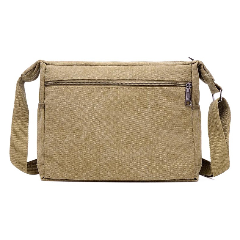 Resistente al desgaste anti-arañazos hombres hombro de la lona bolsa de mensajero bolsa de viaje de la computadora bolsa de ocio de gran capacidad de colección de dinero herramienta de los hombres