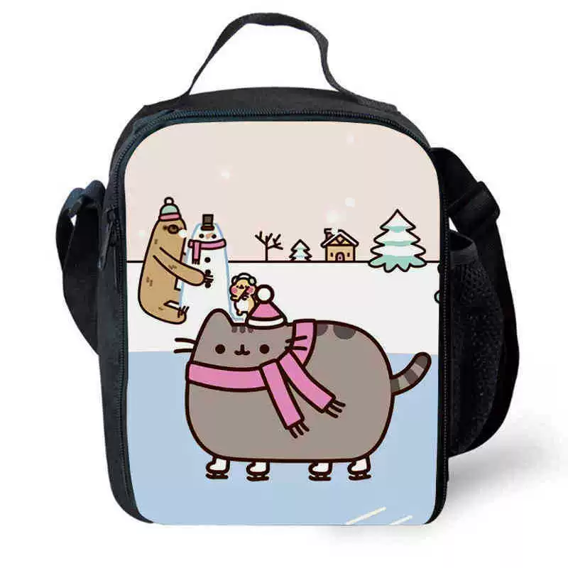 Рюкзак учебный Pusheen Fat Jimao с принтом периферийного типа, через стекло, зарубежная торговля, школьный рюкзак