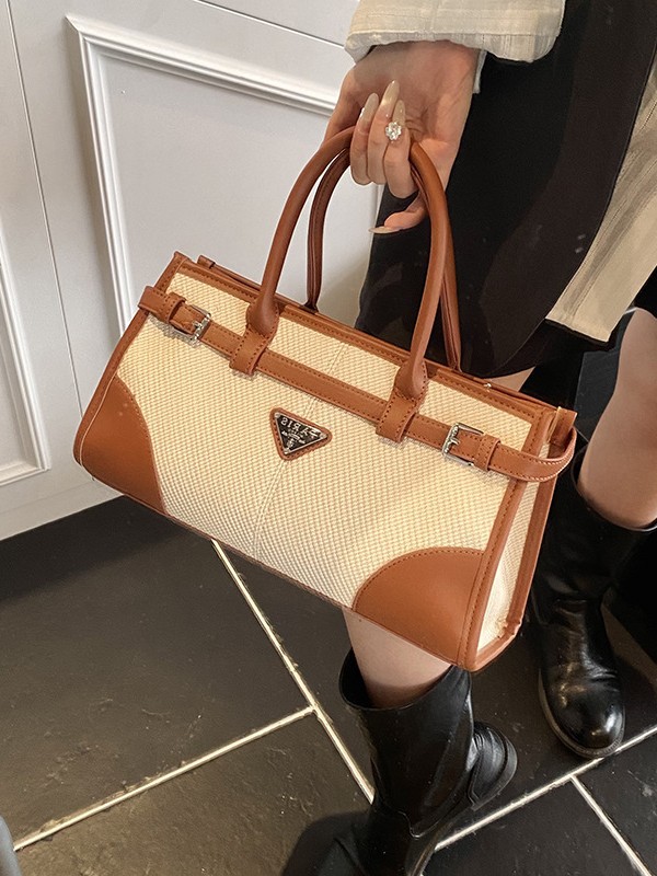 Bolso de mano transfronterizo para mujeres 2025, nuevo bolso transfronterizo de Boston, bolso de hombro de alto impacto de color