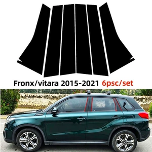 Suitable for Suzuki Fronx Vitara 2015-2021, modified window trim, glossy black center pillar sticker