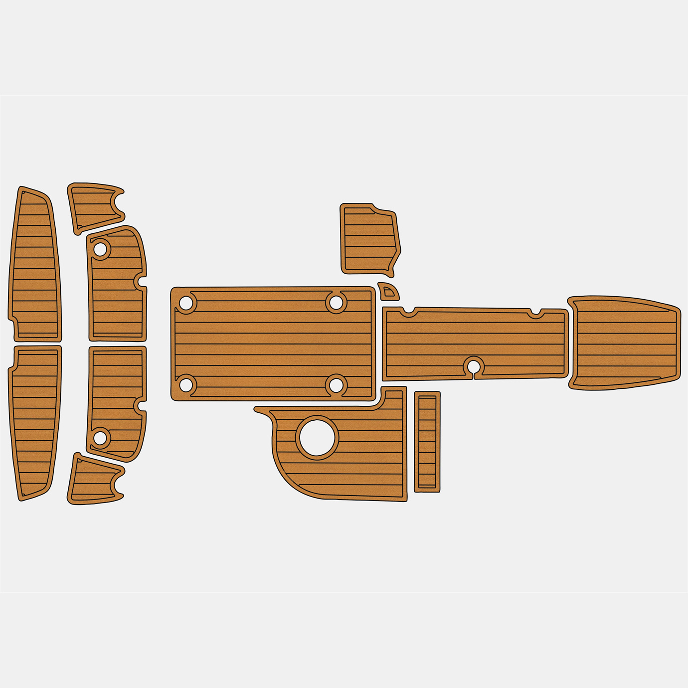 2012-2016  Yamaha SX 210 EVA Faux Teak Marine Foam Mat Floor