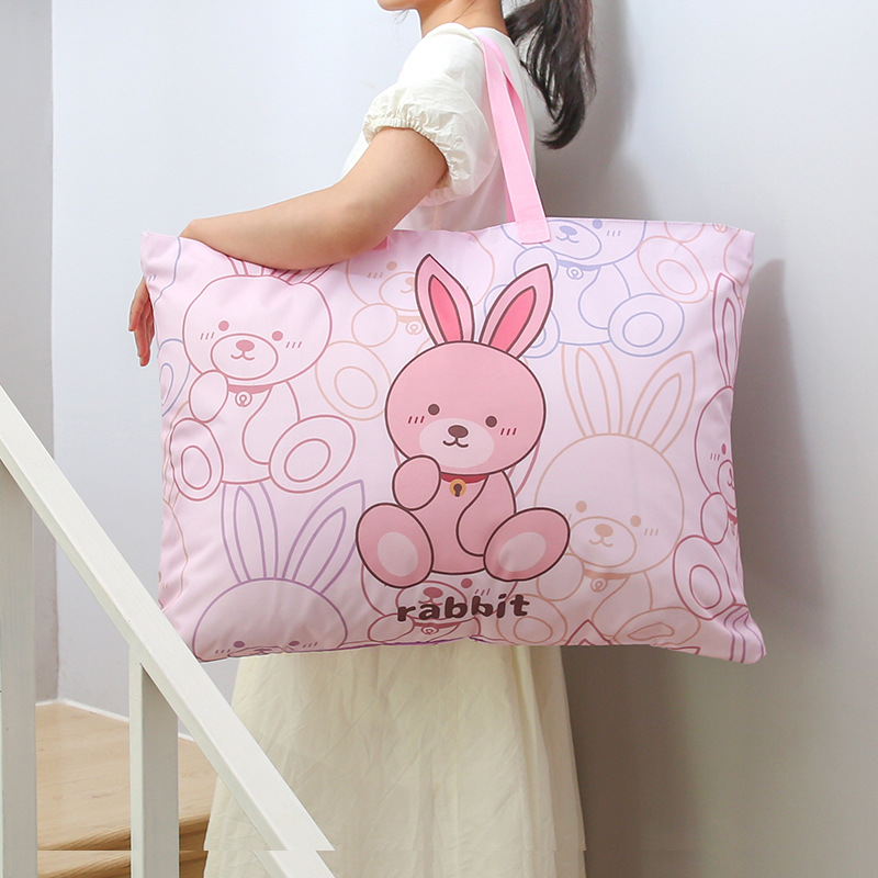 Kindergarten de tres piezas bolsa de almacenamiento de tela Oxford equipaje ropa bolsa de embalaje tarjeta de estudiante pase algodón edredón bolso