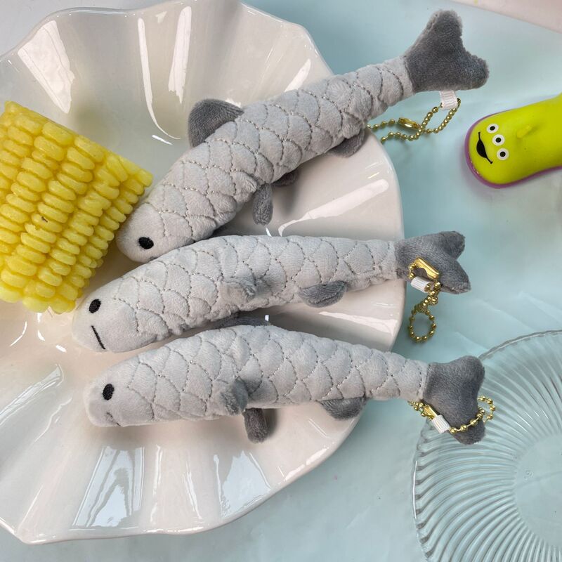 in stock Cute Sardine Series Expression Plush Doll Bag Pendant Game City Catch Doll Machine Gift